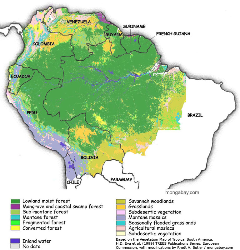 amazon river on world map