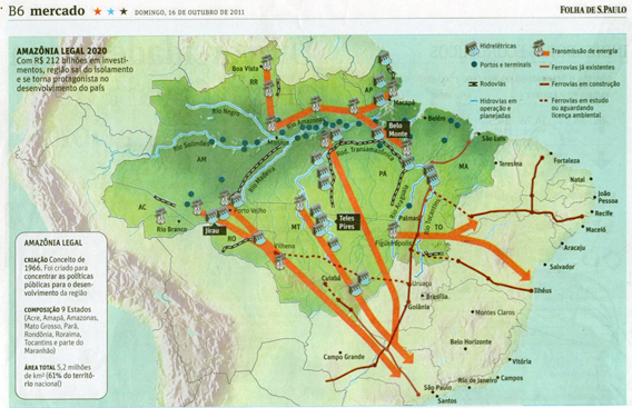 Infrastructure investments in the Brazilian Amazon.