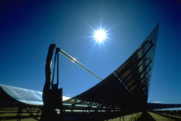 Solar power trough in the US. Photo by: Sandia National Laboratory. 