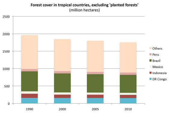 forest cover in tropical countries