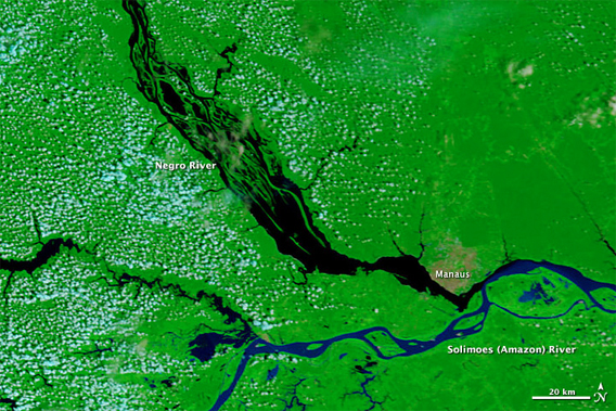 nasa image reveals record low amazon river levels