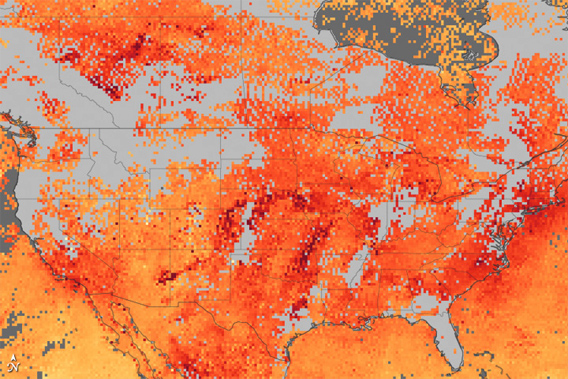 NASA picture of the Wallow Fire