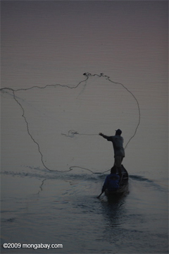 Fishing in Laos.