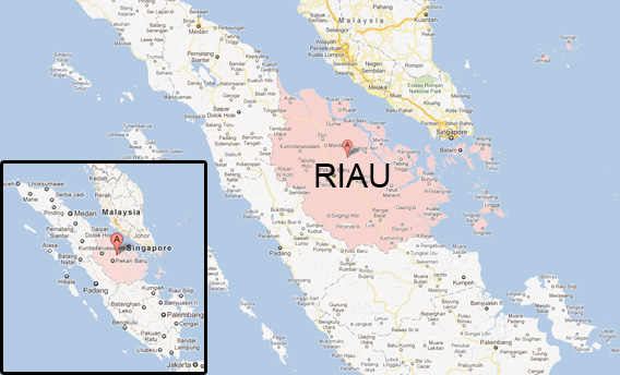 Map of Riau