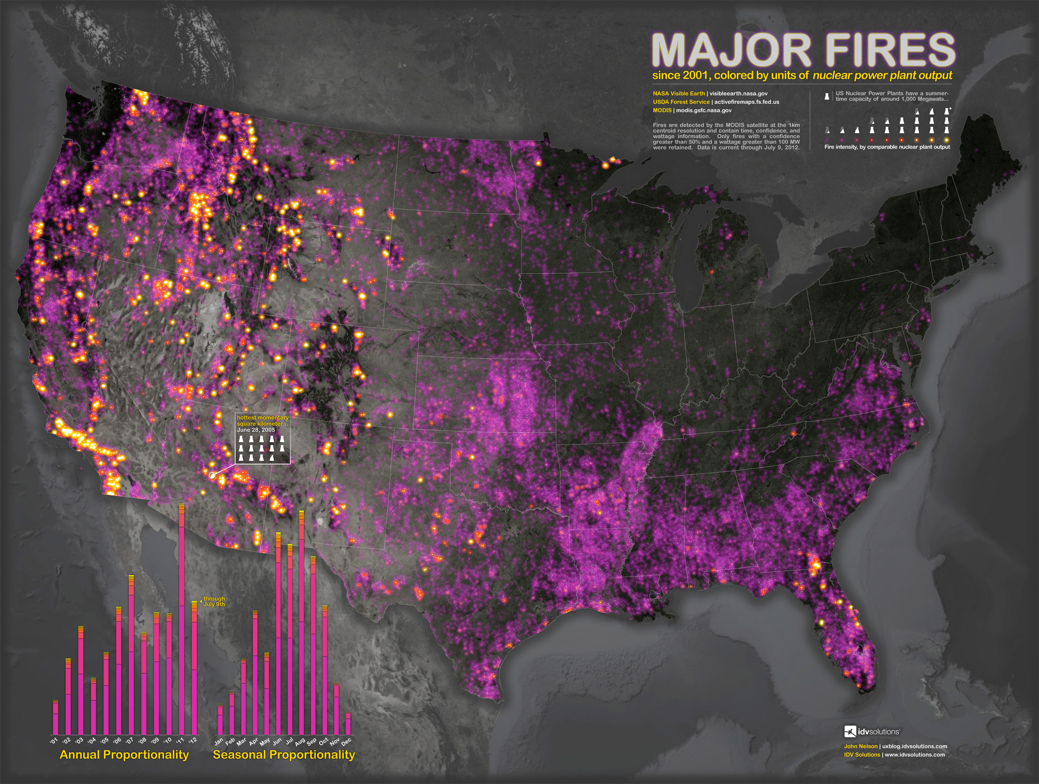 Map reveals sharp increase in U.S. fires since 2001