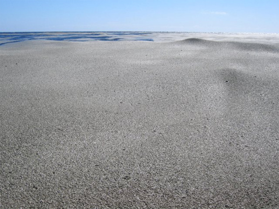 Photos of pumice rafts after a volcanic eruption in the S Pacific