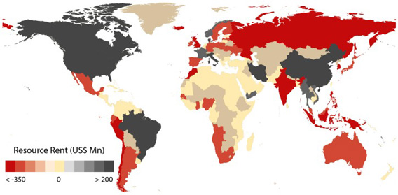 Resource rent map