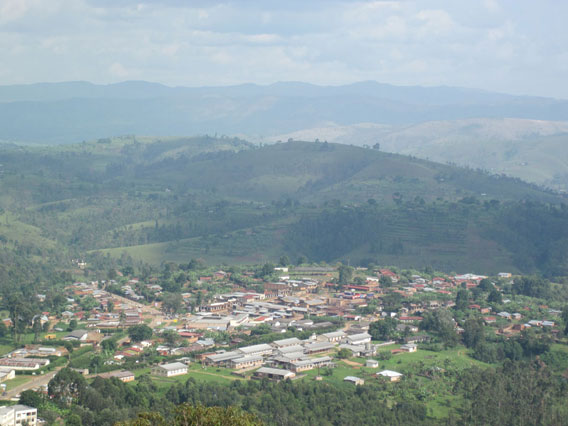 Bururi town lies adjacent to Bururi Forest Reserve. Photo by: David Blackburn.