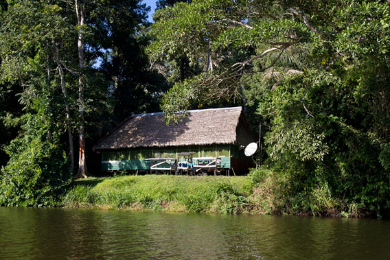  Cocha Cashu lab as viewed from lake. Photo by: Jessica Groenendijk.