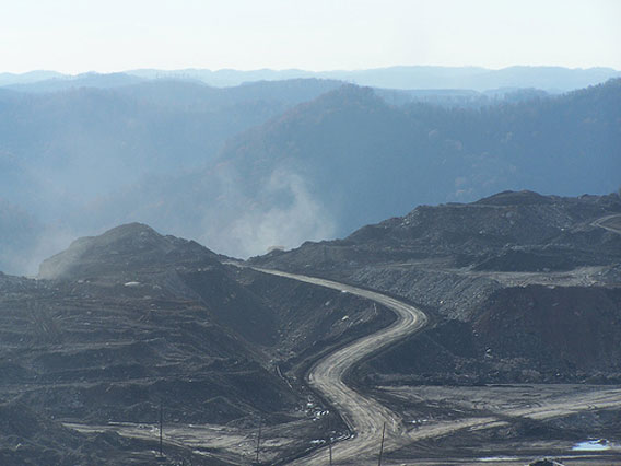 Mountain top removal mining site. Photo by: JW Randolph.