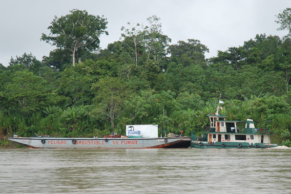 A Perenco boat in the Amazon. Photo courtesy of David Hill.