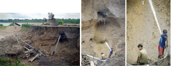 Placer Gold Mining on the Banks of the Madre de Dios River. Photo by: David Johnston.