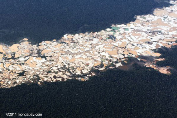  Gold mining in Peruvian Amazon. Photo by: Rhett A. Butler.