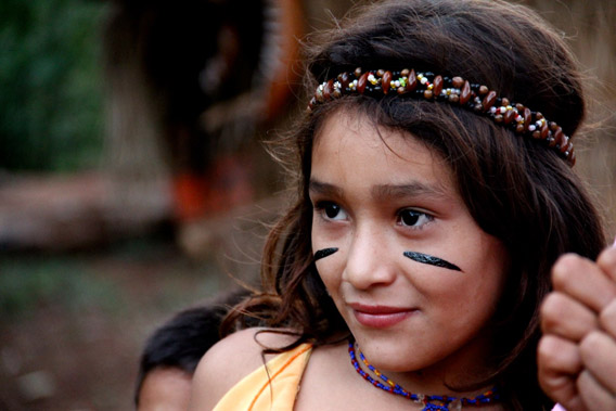 Young Guarani girl in Misiones. Photo courtesy of: World Land Trust.